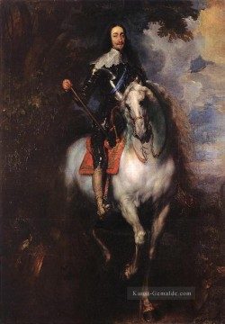 land - Equestrian Porträt von CharlesI König von England Barock Hofmaler Anthony van Dyck